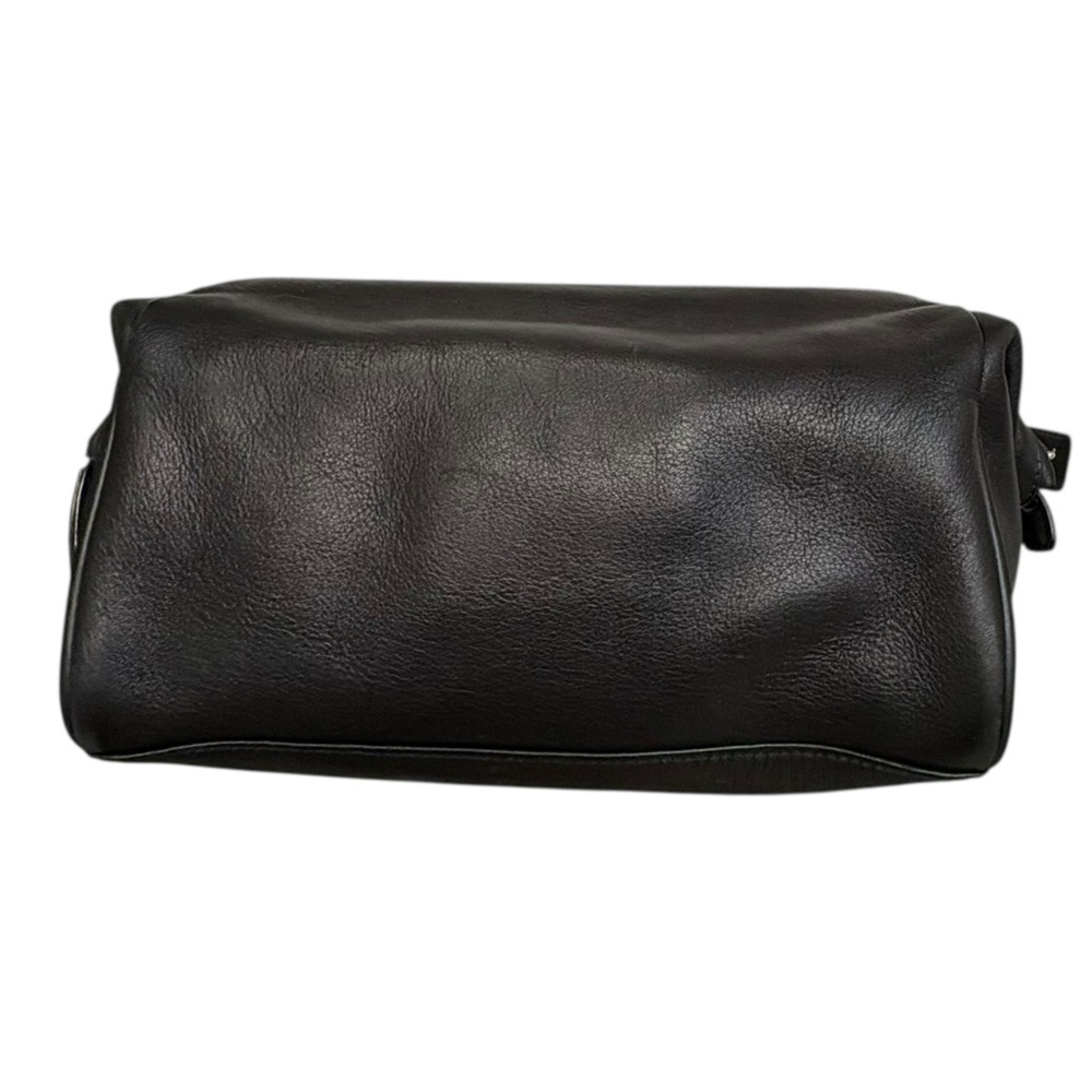 Coach F05406 large black leather unisex toiletry cosmetic bag - Picture 2 of 11